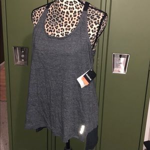 NWT Reebok Women’s racer back tank top XL gray